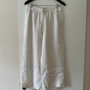 J. Crew Seaside Linen Pant White Small